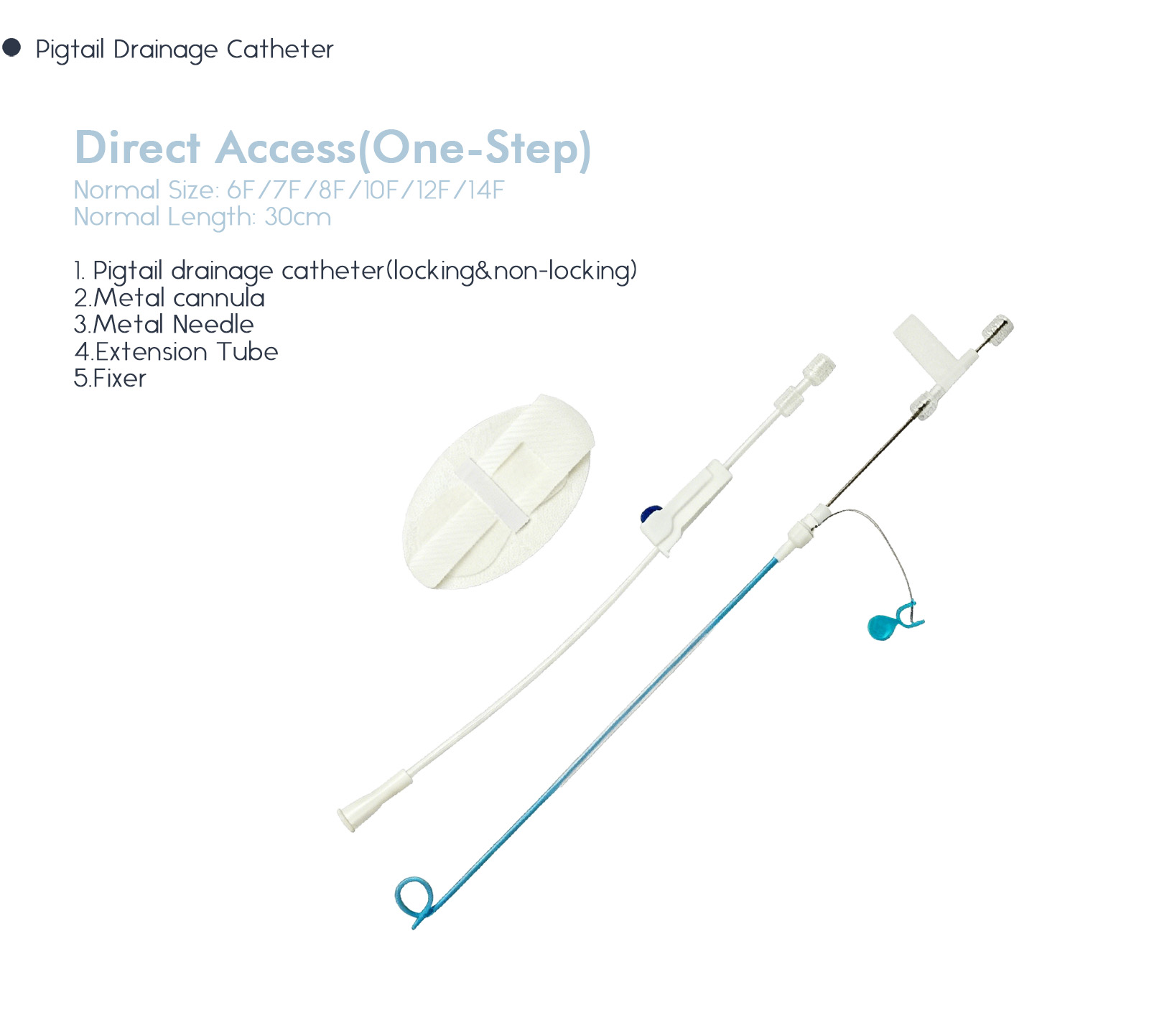 Pigtail drainage catheter Direct Access - One Step