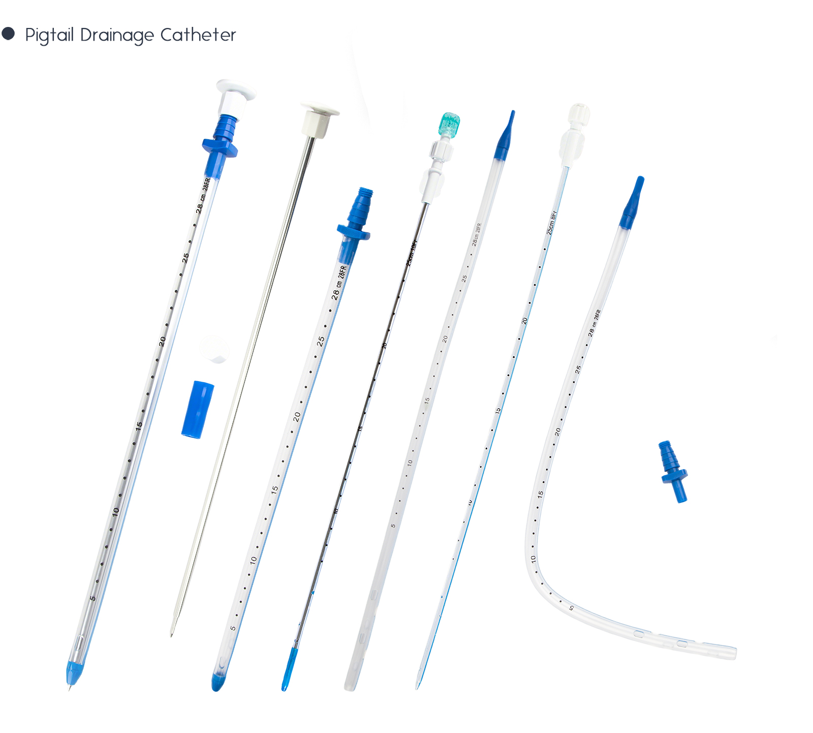Pigtail drainage catheter