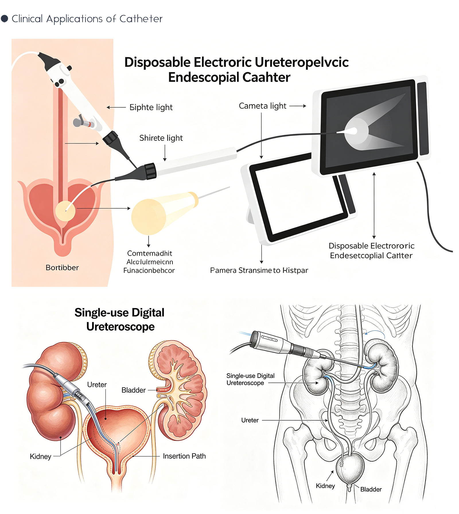 Disposable Electronic Ureteropelvic Endoscopic Catheter