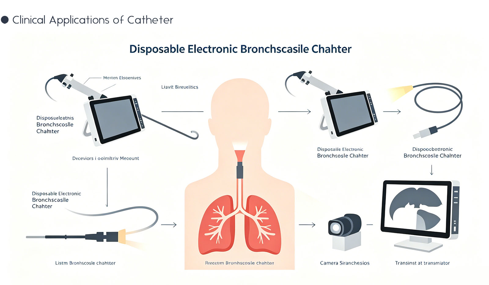 Workflow flowchart for disposable electronic bronchoscopic catheter clinical operation