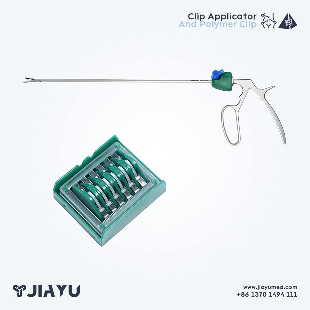 Medium Large Clip Applicator and Polymer Clips Complete medium large polymer clip applicator set for general and gynecologic surgery