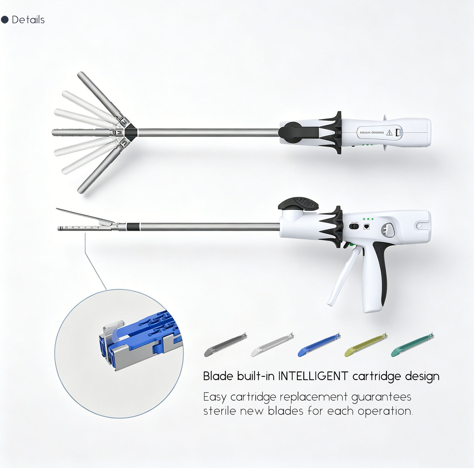Powered Articulating Endoscopic Linear Cutter and Corresponding Reloads