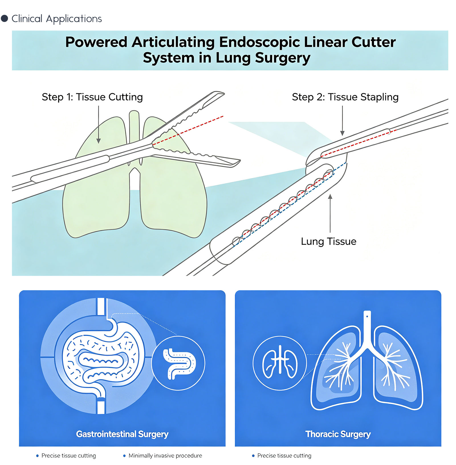 Powered Articulating Endoscopic Linear Cutter and Corresponding Reloads