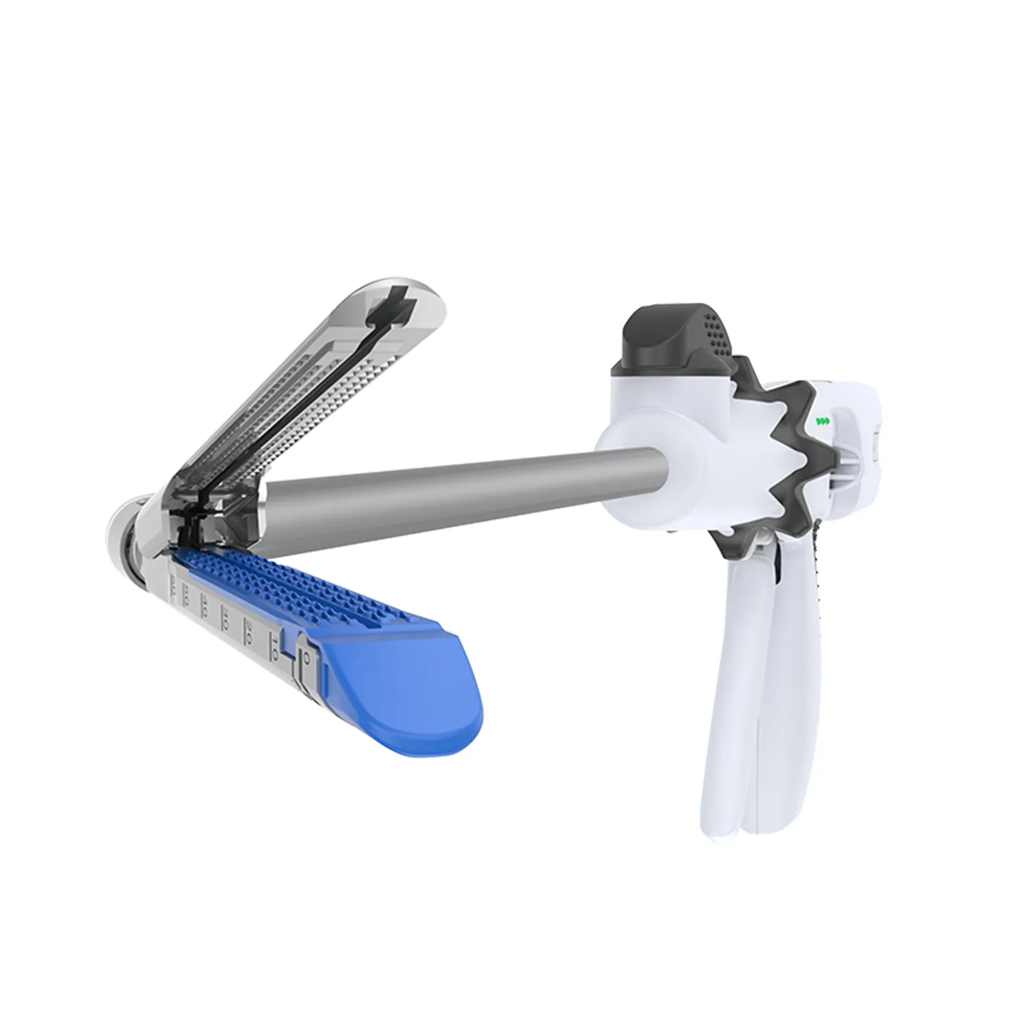 Powered endoscopic linear cutter stapler loaded with blue cartridge reload
