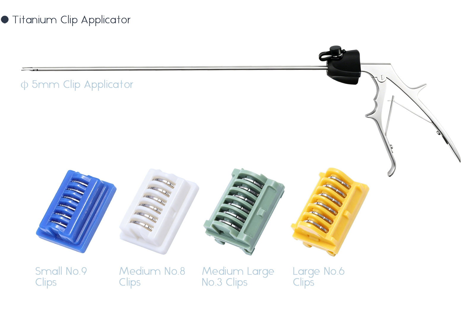 Titanium Clip Applicator and titanium Clips 5mm