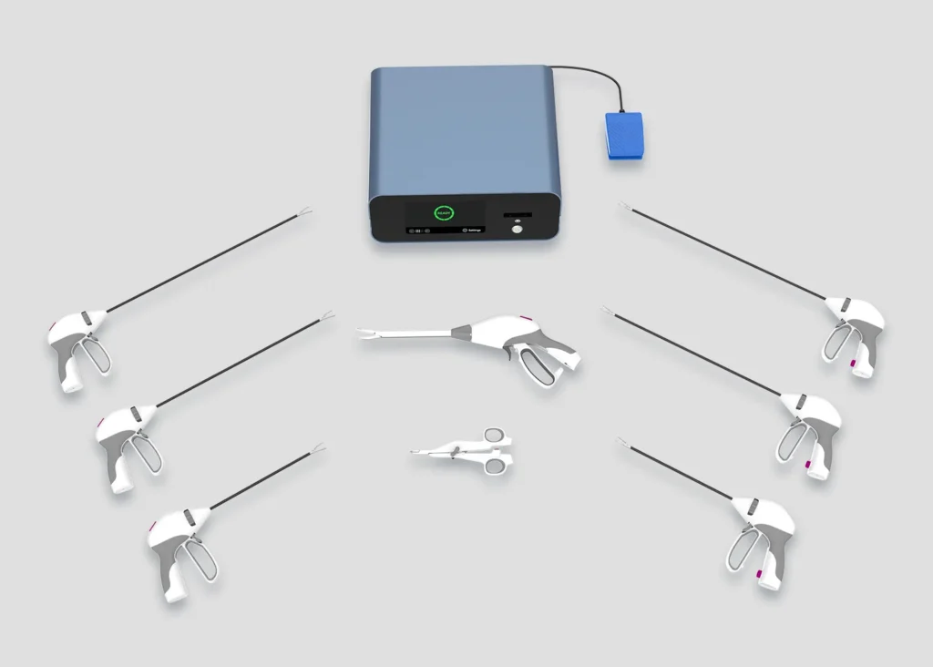 Laparoscopic energy system supporting tissue dissection and vessel sealing in minimally invasive surgery