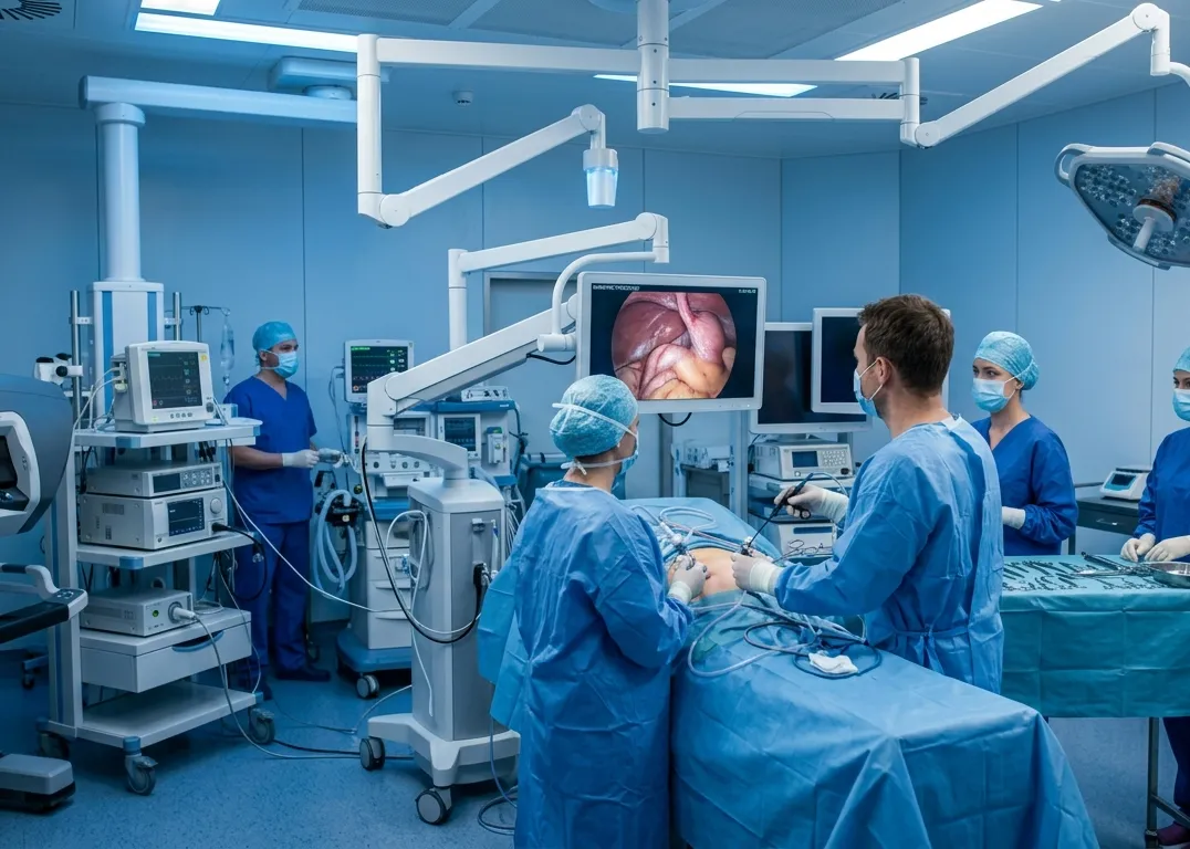 Minimally invasive laparoscopic surgery techniques used in gynecological procedures